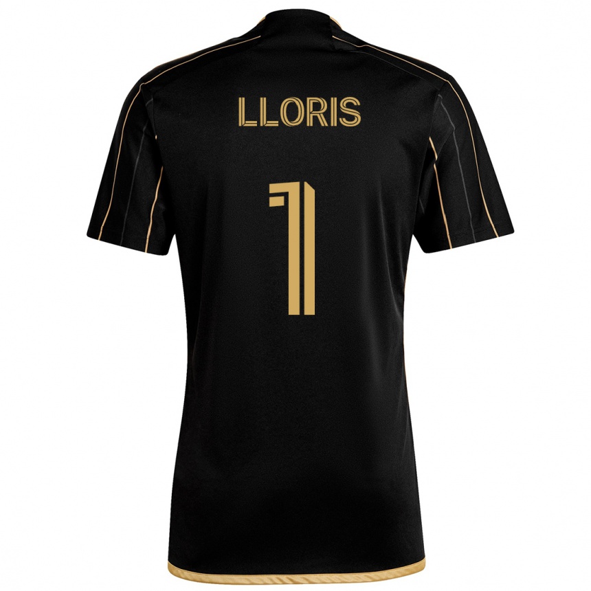 Kids Football Hugo Lloris #1 Black Gold Home Jersey 2024/25 T-Shirt Australia