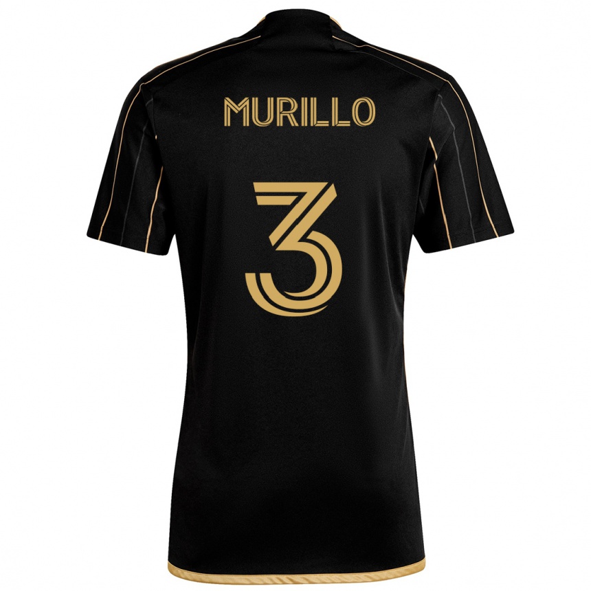 Kids Football Jesús Murillo #3 Black Gold Home Jersey 2024/25 T-Shirt Australia