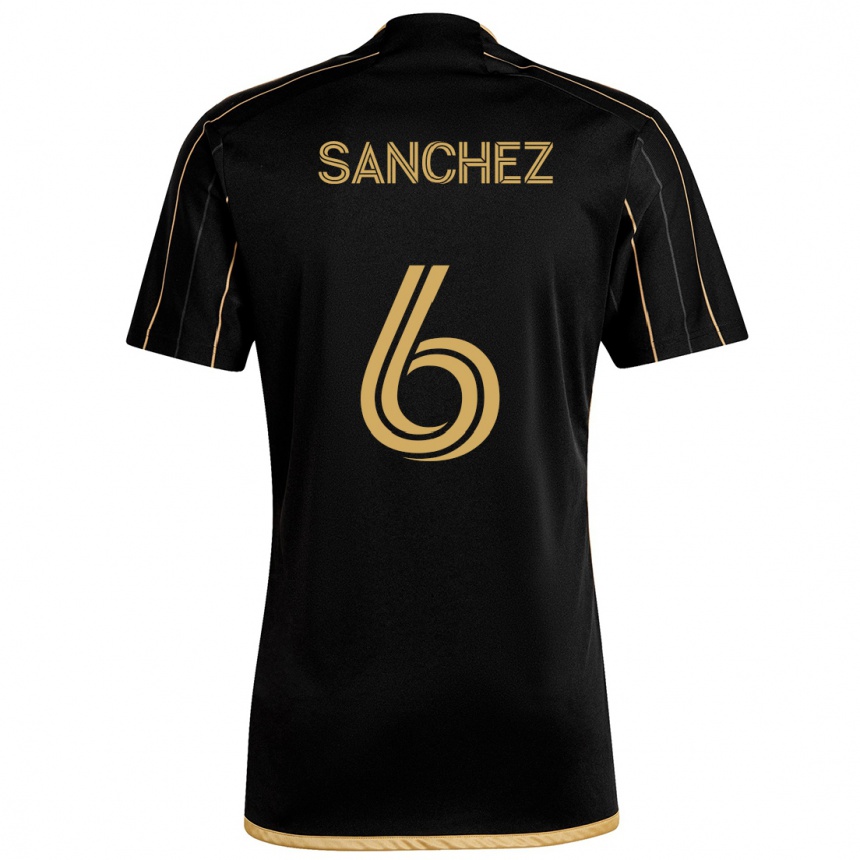 Kids Football Ilie Sánchez #6 Black Gold Home Jersey 2024/25 T-Shirt Australia