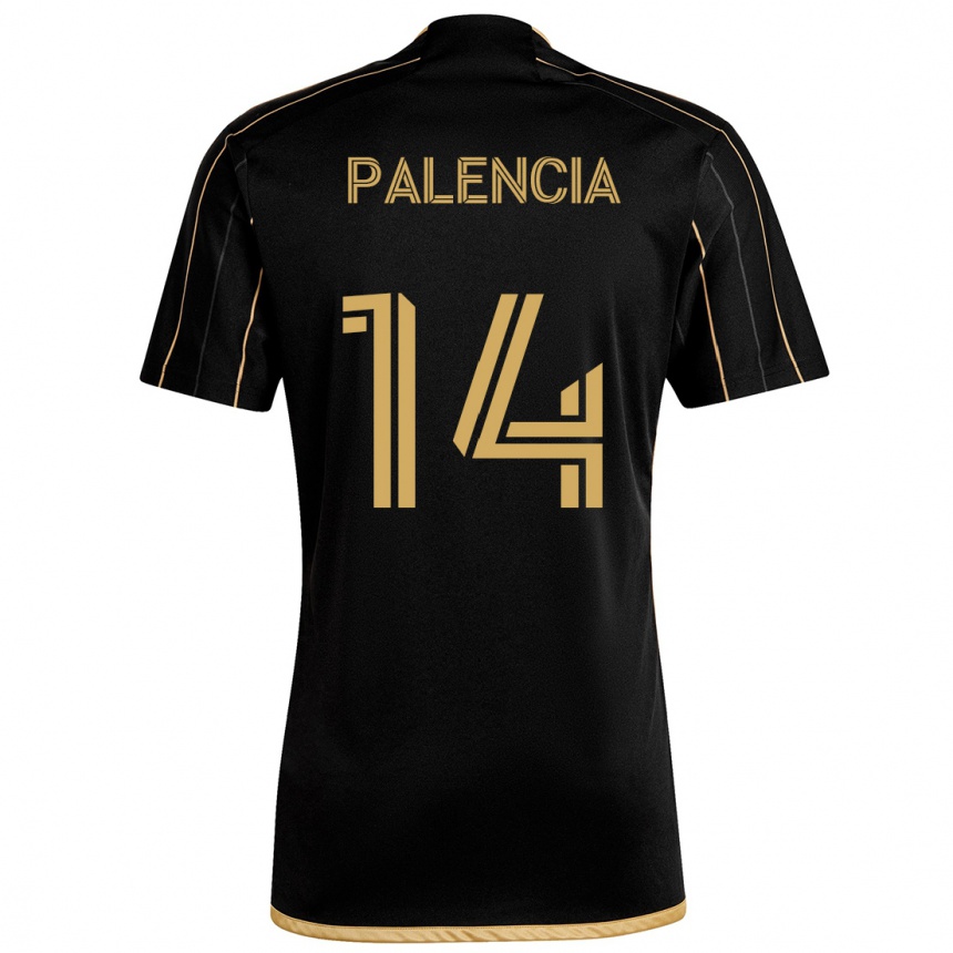 Kids Football Sergi Palencia #14 Black Gold Home Jersey 2024/25 T-Shirt Australia