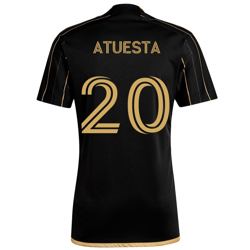 Kids Football Eduard Atuesta #20 Black Gold Home Jersey 2024/25 T-Shirt Australia