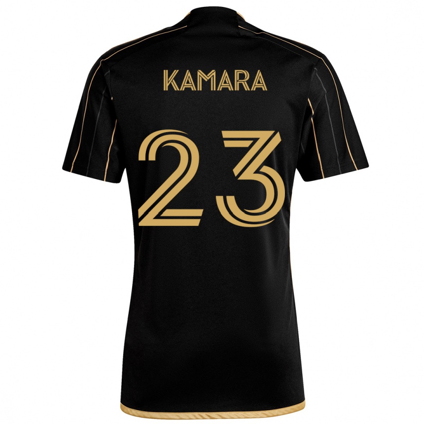 Kids Football Kei Kamara #23 Black Gold Home Jersey 2024/25 T-Shirt Australia