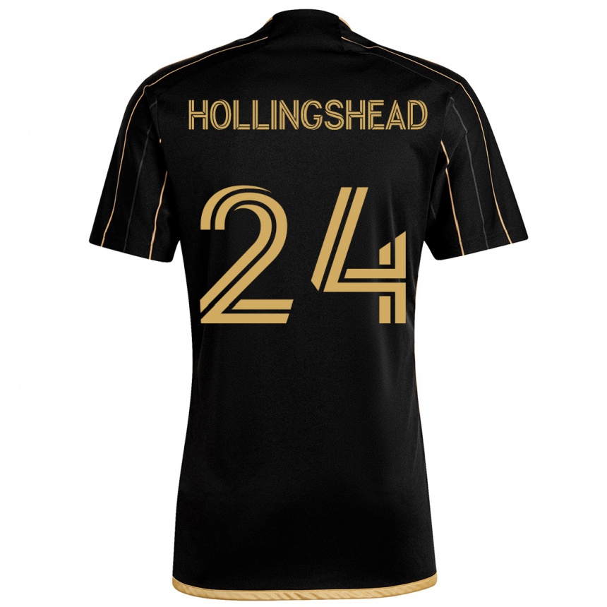 Kids Football Ryan Hollingshead #24 Black Gold Home Jersey 2024/25 T-Shirt Australia