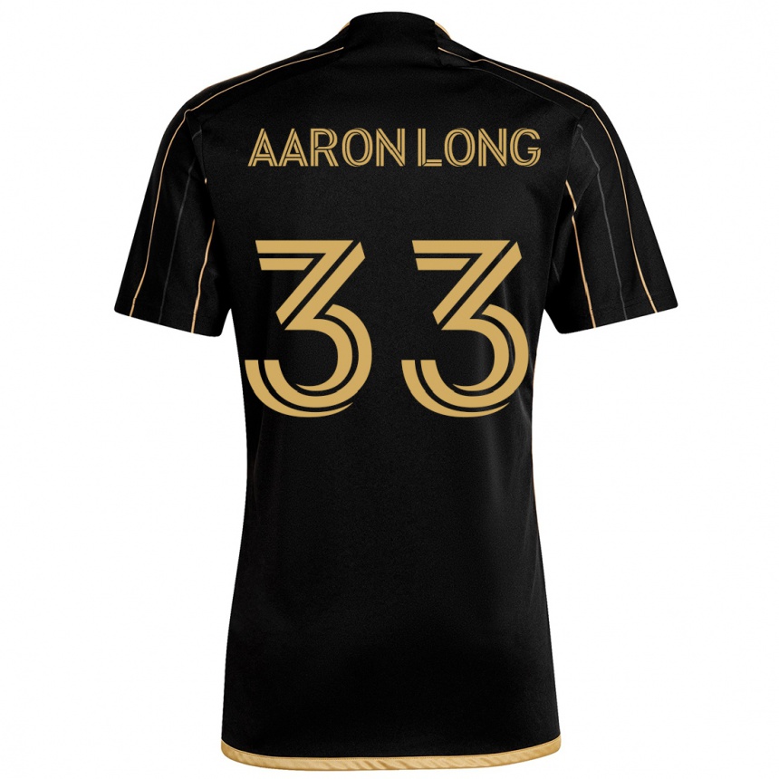 Kids Football Aaron Long #33 Black Gold Home Jersey 2024/25 T-Shirt Australia