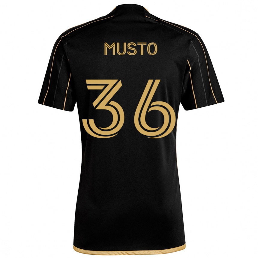 Kids Football Tommy Musto #36 Black Gold Home Jersey 2024/25 T-Shirt Australia