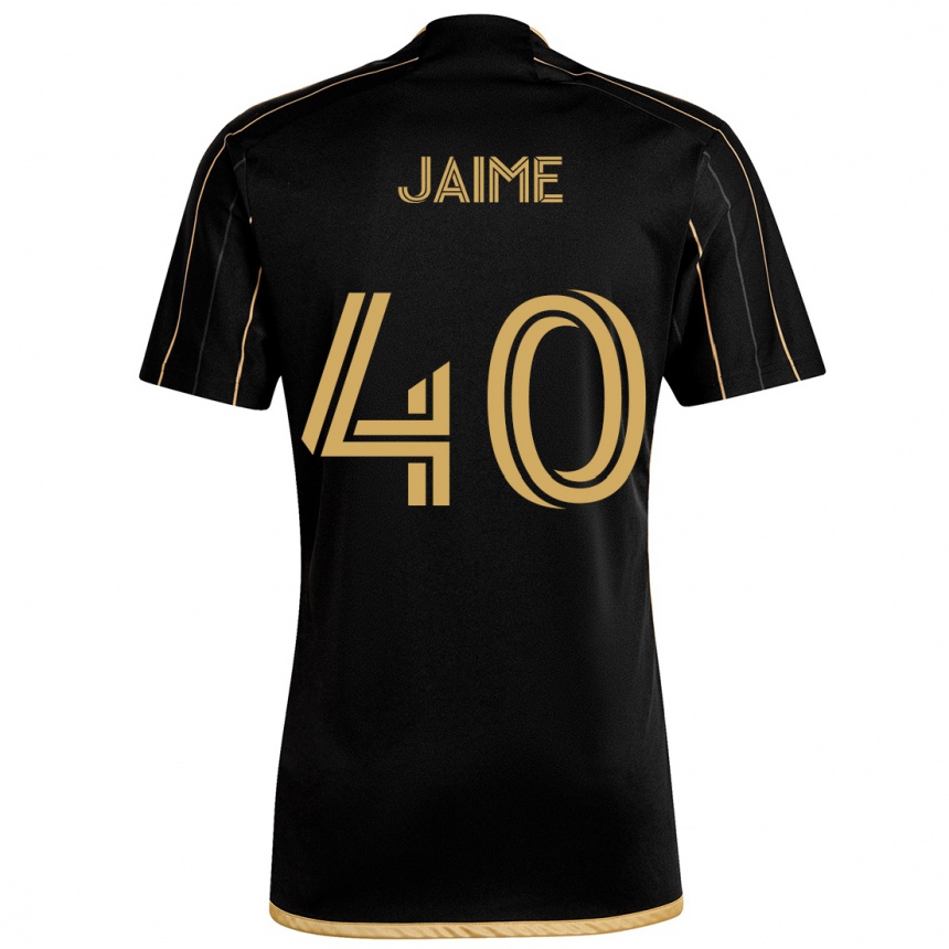 Kids Football Christopher Jaime #40 Black Gold Home Jersey 2024/25 T-Shirt Australia