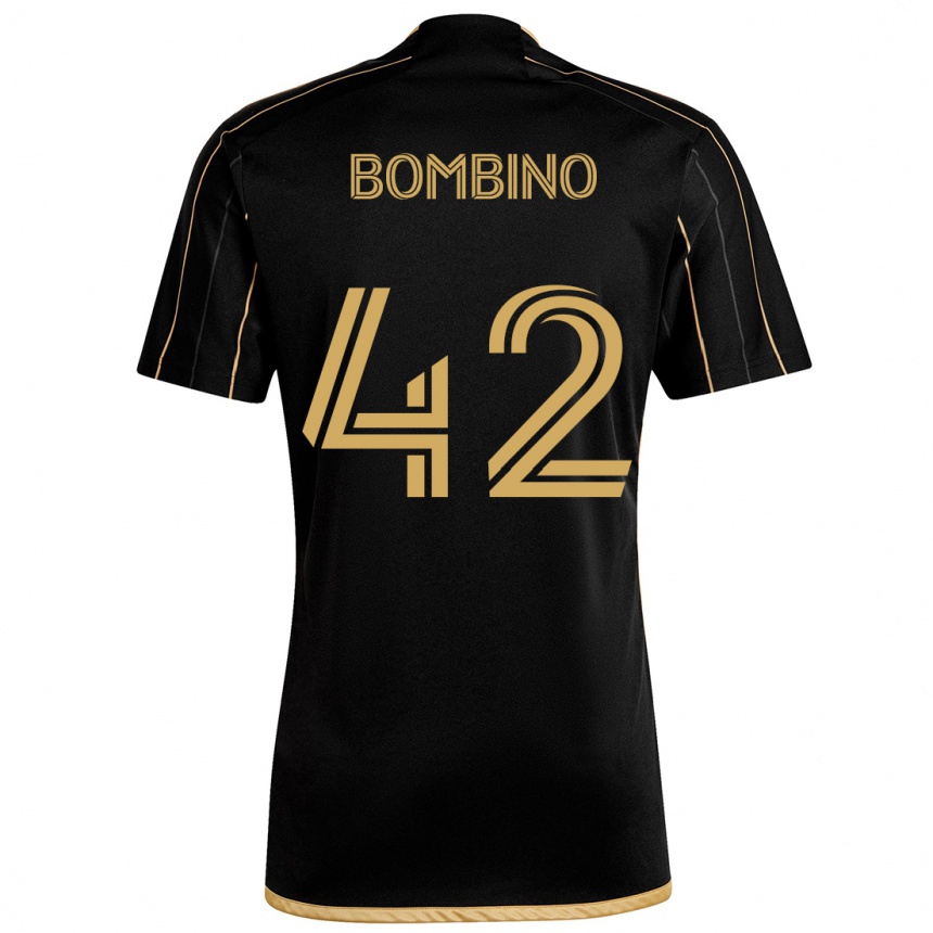 Kids Football Luca Bombino #42 Black Gold Home Jersey 2024/25 T-Shirt Australia