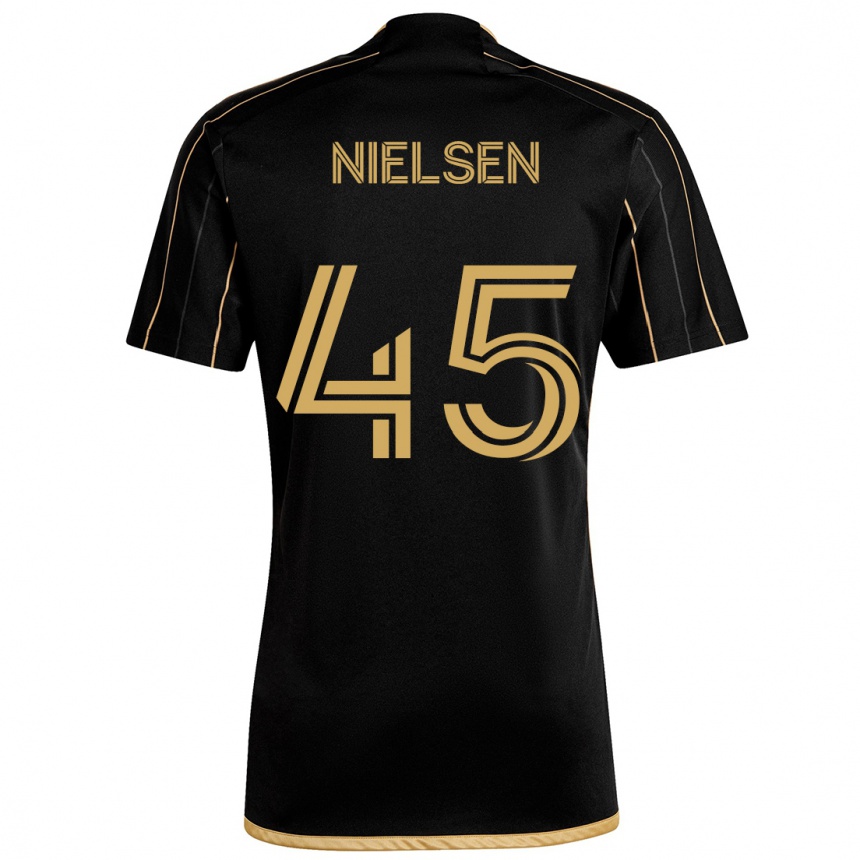 Kids Football Kenny Nielsen #45 Black Gold Home Jersey 2024/25 T-Shirt Australia