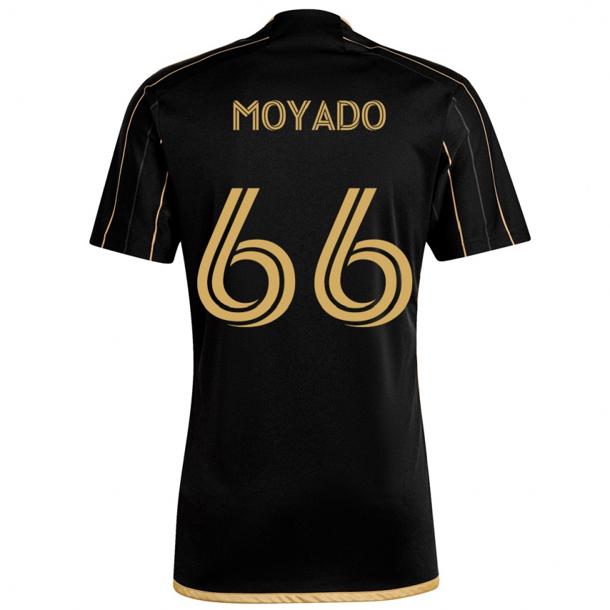 Kids Football Bryan Moyado #66 Black Gold Home Jersey 2024/25 T-Shirt Australia