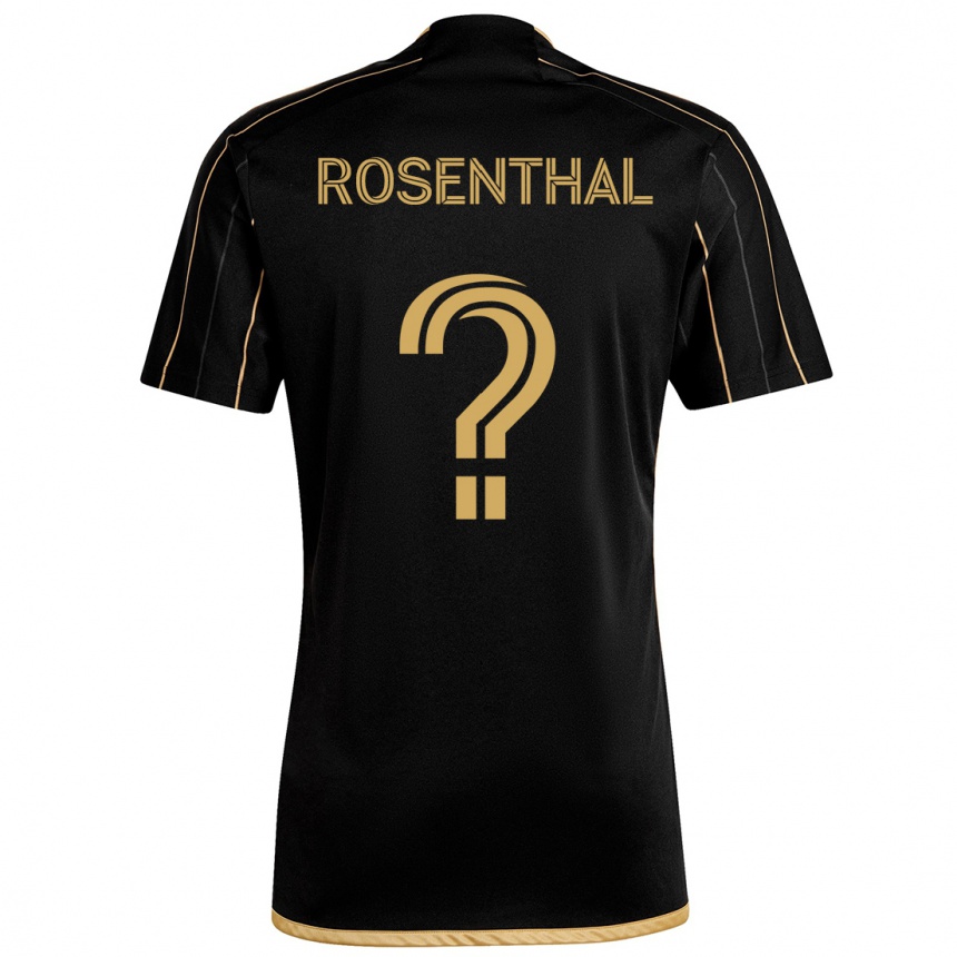 Kids Football Charlie Rosenthal #0 Black Gold Home Jersey 2024/25 T-Shirt Australia