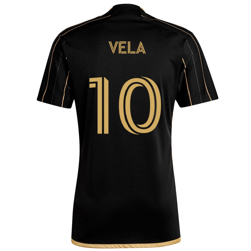 Kids Football Carlos Vela #10 Black Gold Home Jersey 2024/25 T-Shirt Australia