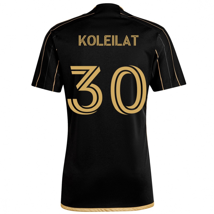 Kids Football Jassem Koleilat #30 Black Gold Home Jersey 2024/25 T-Shirt Australia