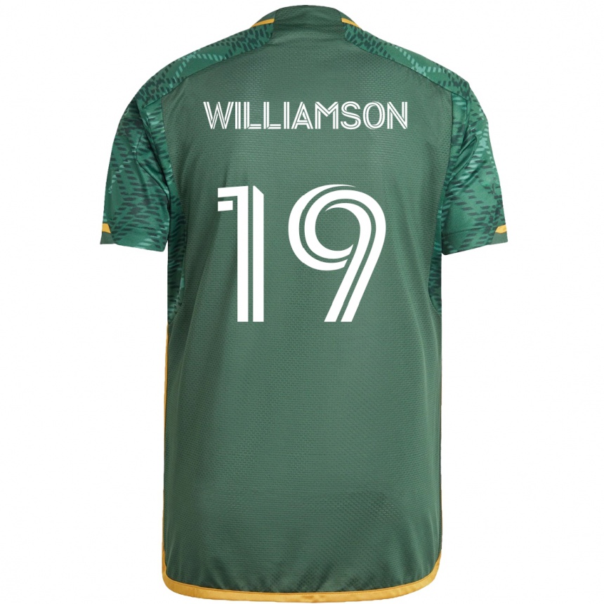 Kids Football Eryk Williamson #19 Green Orange Home Jersey 2024/25 T-Shirt Australia