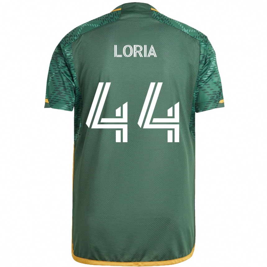 Kids Football Marvin Loría #44 Green Orange Home Jersey 2024/25 T-Shirt Australia