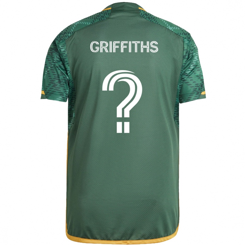 Kids Football Reo Griffiths #0 Green Orange Home Jersey 2024/25 T-Shirt Australia