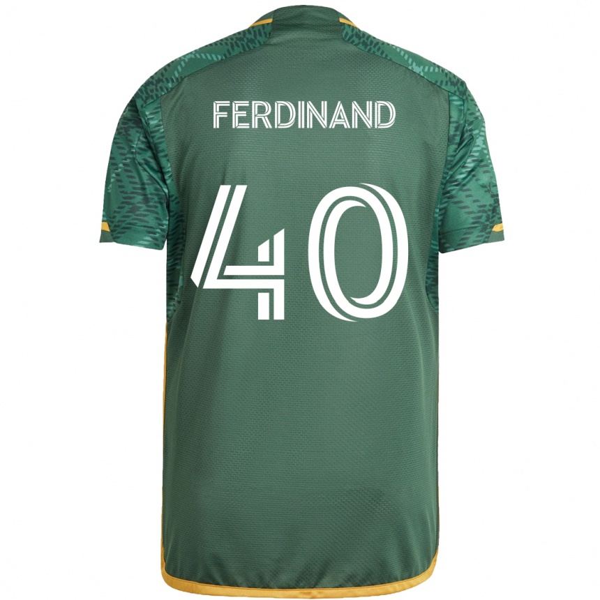 Kids Football Keesean Ferdinand #40 Green Orange Home Jersey 2024/25 T-Shirt Australia