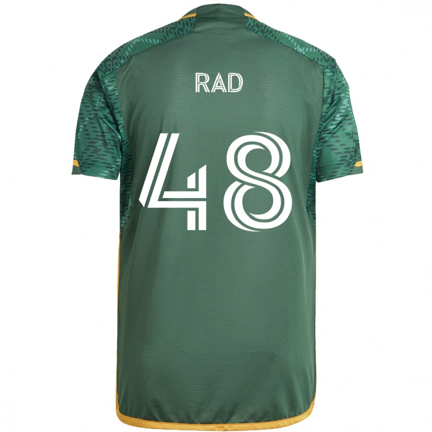 Kids Football Kaveh Rad #48 Green Orange Home Jersey 2024/25 T-Shirt Australia