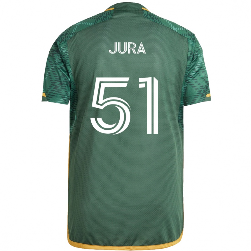 Kids Football Sawyer Jura #51 Green Orange Home Jersey 2024/25 T-Shirt Australia