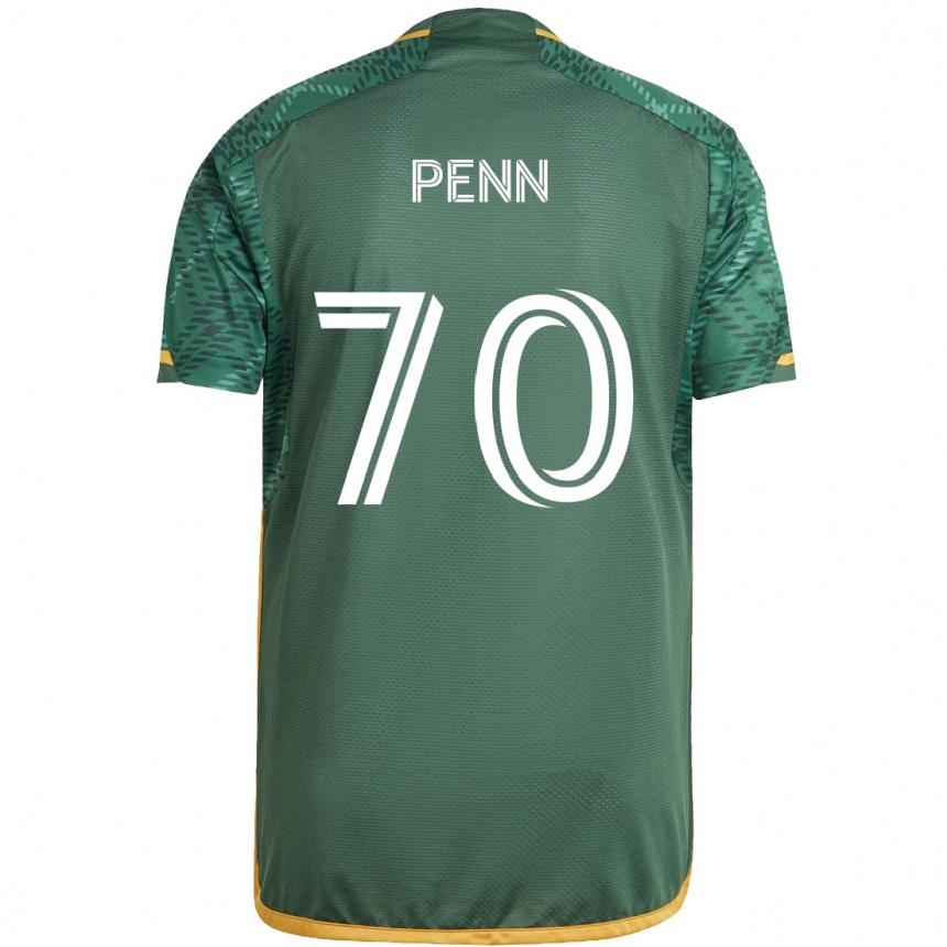 Kids Football Josh Penn #70 Green Orange Home Jersey 2024/25 T-Shirt Australia