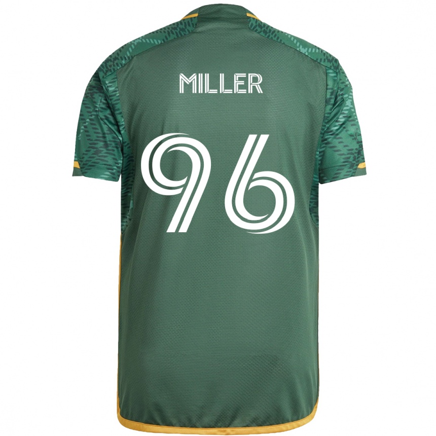 Kids Football Carver Miller #96 Green Orange Home Jersey 2024/25 T-Shirt Australia