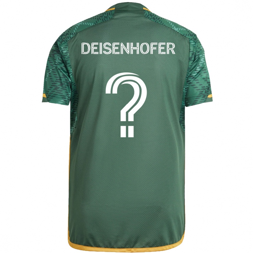 Kids Football Maximilian Deisenhofer #0 Green Orange Home Jersey 2024/25 T-Shirt Australia