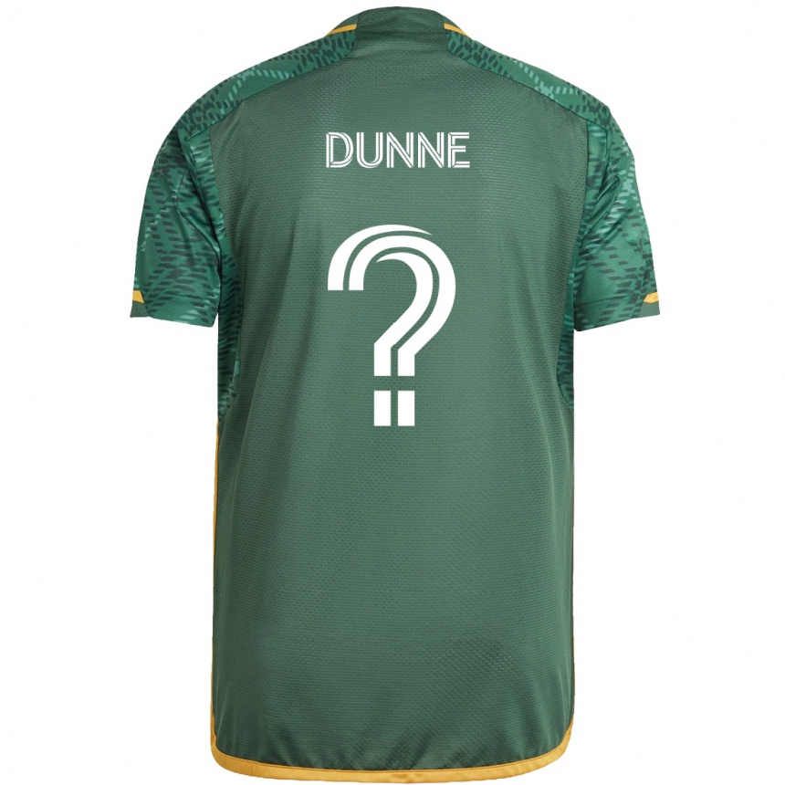 Kids Football Michael Dunne #0 Green Orange Home Jersey 2024/25 T-Shirt Australia