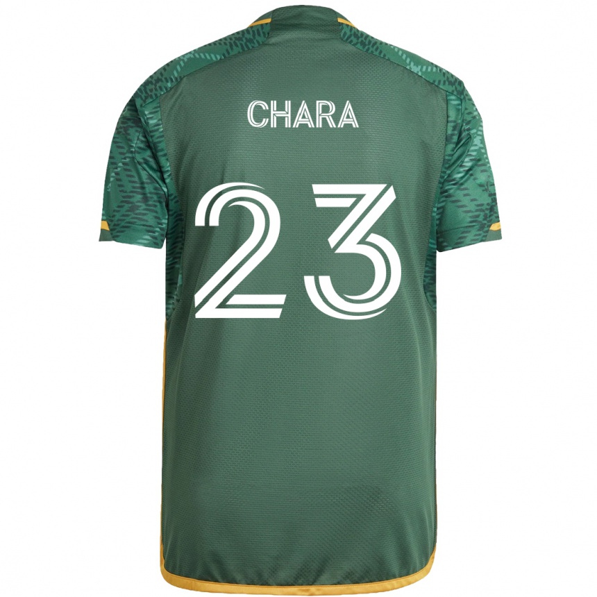 Kids Football Yimmi Chará #23 Green Orange Home Jersey 2024/25 T-Shirt Australia