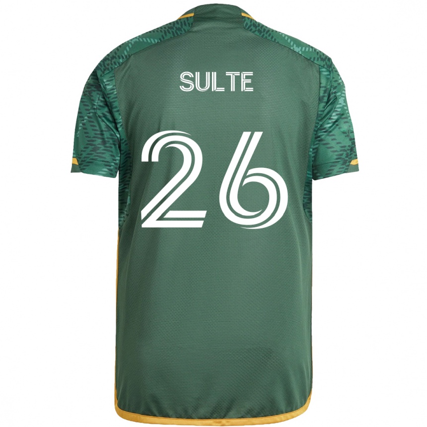 Kids Football Hunter Sulte #26 Green Orange Home Jersey 2024/25 T-Shirt Australia