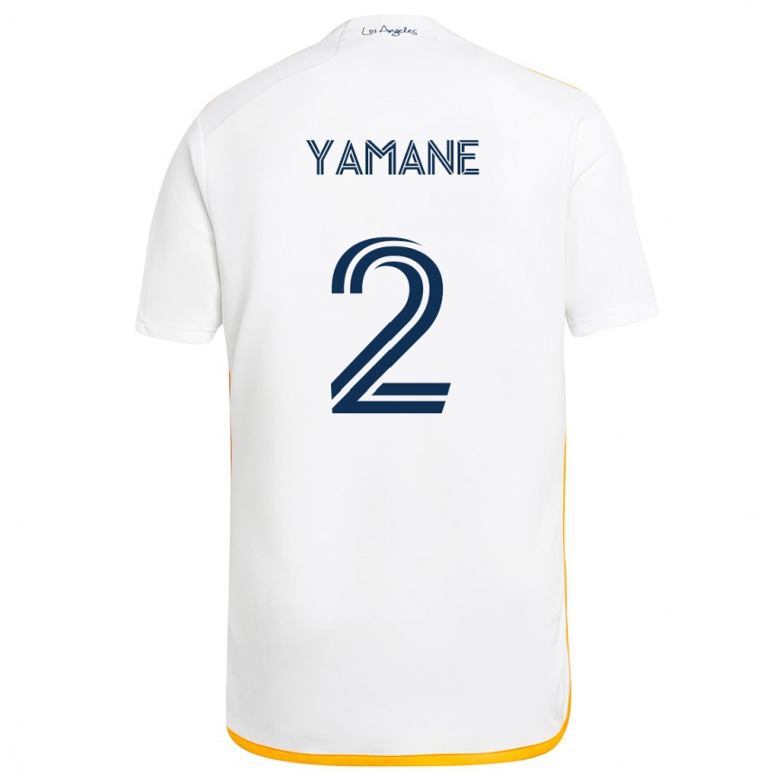 Kids Football Miki Yamane #2 White Yellow Home Jersey 2024/25 T-Shirt Australia