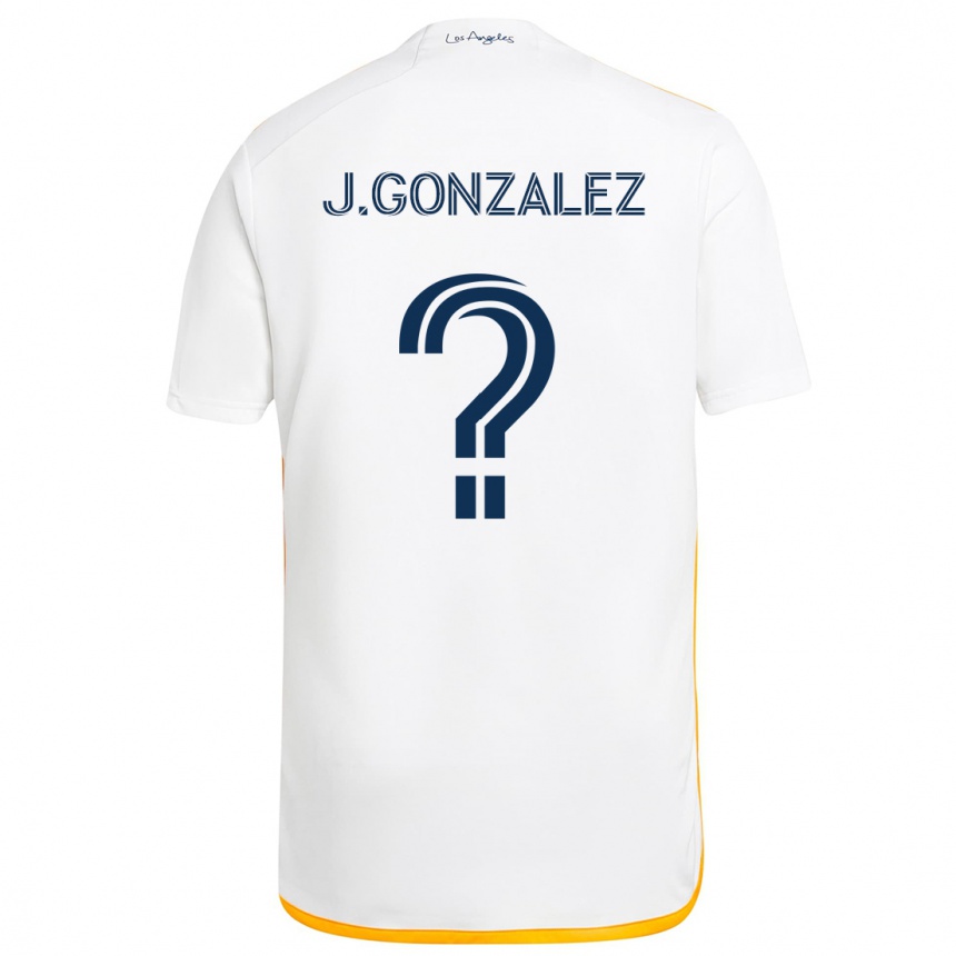 Kids Football Jesse Gonzalez #0 White Yellow Home Jersey 2024/25 T-Shirt Australia