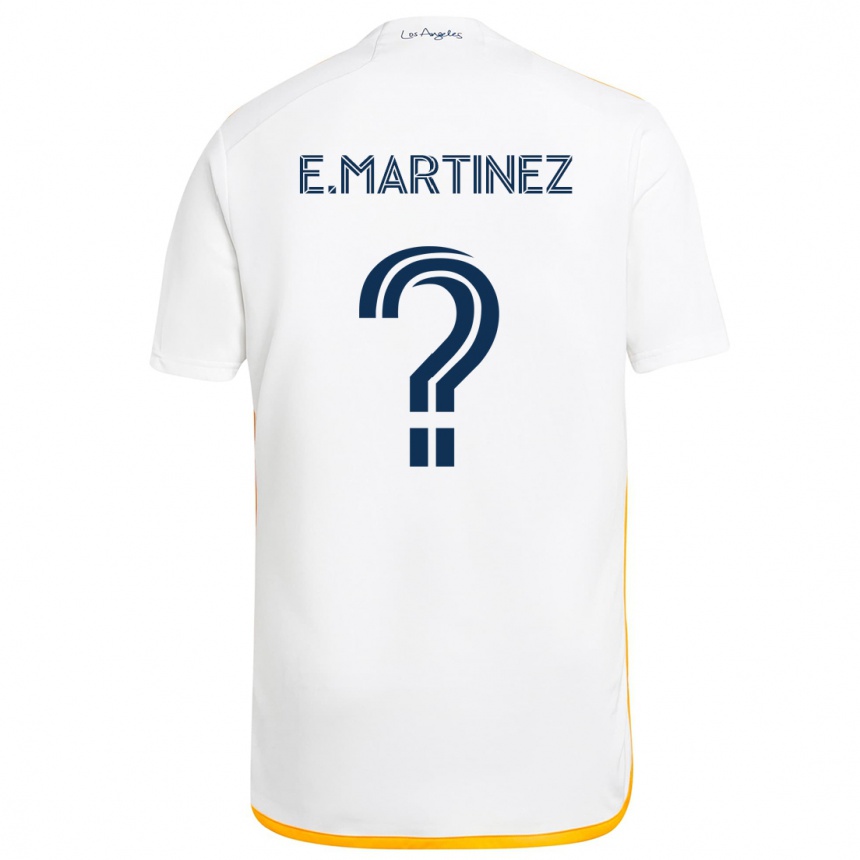 Kids Football Enrique Martinez #0 White Yellow Home Jersey 2024/25 T-Shirt Australia