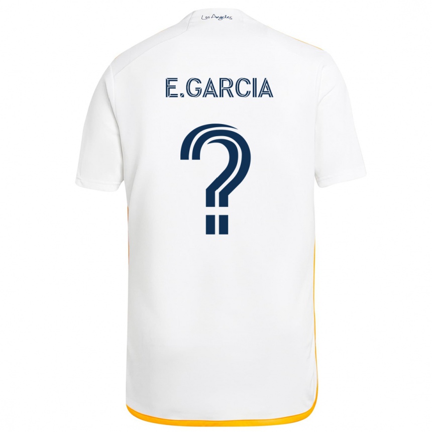 Kids Football Emiliano Garcia #0 White Yellow Home Jersey 2024/25 T-Shirt Australia