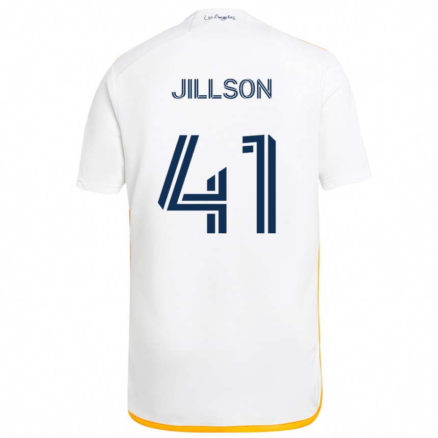 Kids Football Simon Jillson #41 White Yellow Home Jersey 2024/25 T-Shirt Australia