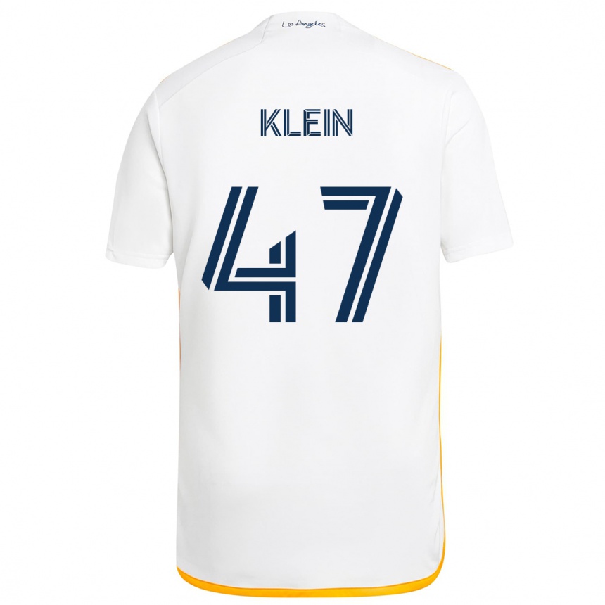 Kids Football Carson Klein #47 White Yellow Home Jersey 2024/25 T-Shirt Australia