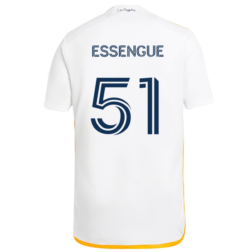 Kids Football Ascel Essengue #51 White Yellow Home Jersey 2024/25 T-Shirt Australia