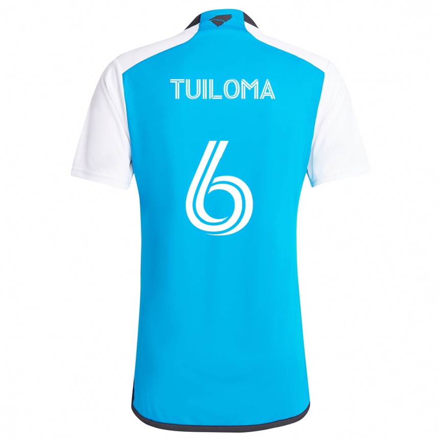 Kids Football Bill Tuiloma #6 Blue White Home Jersey 2024/25 T-Shirt Australia