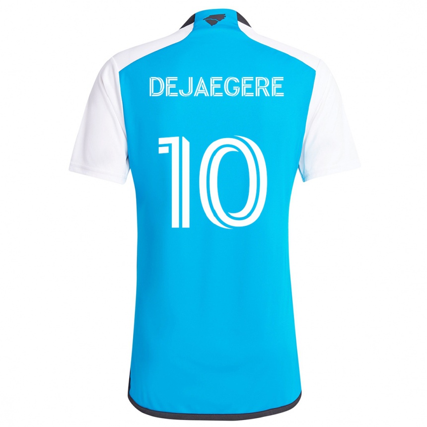 Kids Football Brecht Dejaegere #10 Blue White Home Jersey 2024/25 T-Shirt Australia