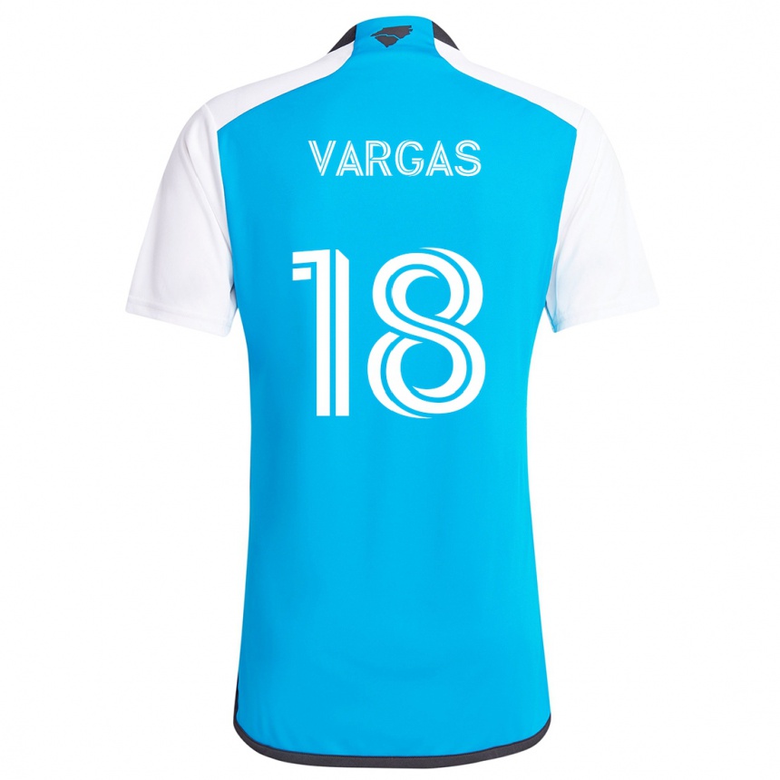 Kids Football Kerwin Vargas #18 Blue White Home Jersey 2024/25 T-Shirt Australia