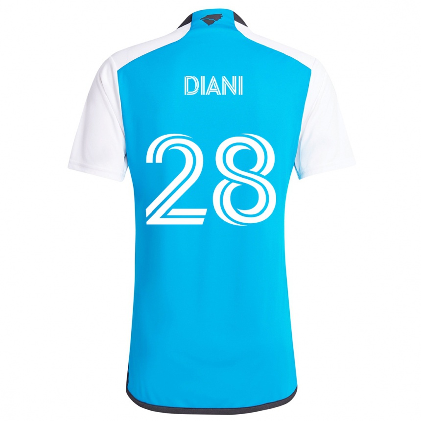 Kids Football Djibril Diani #28 Blue White Home Jersey 2024/25 T-Shirt Australia