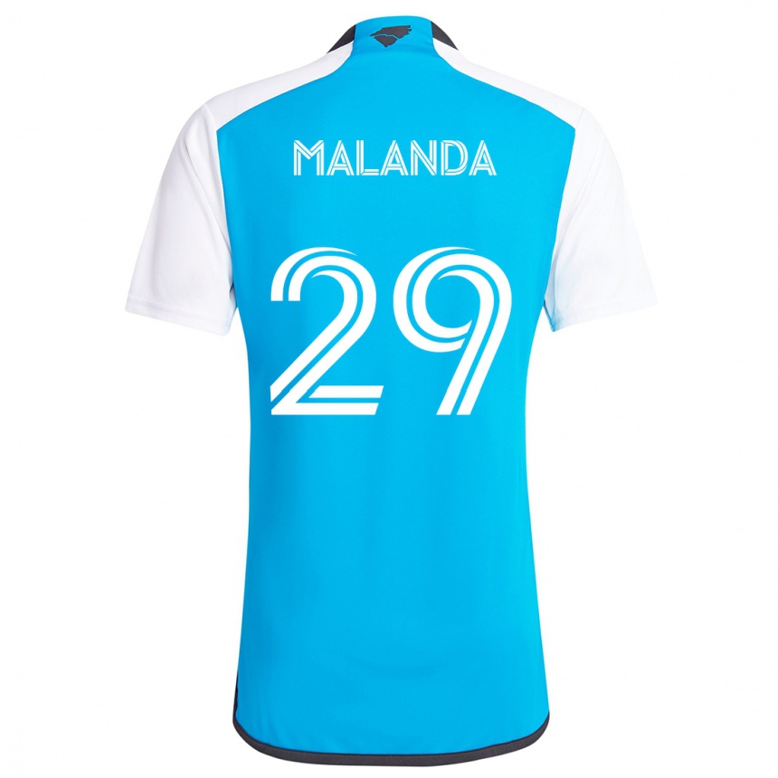 Kids Football Adilson Malanda #29 Blue White Home Jersey 2024/25 T-Shirt Australia