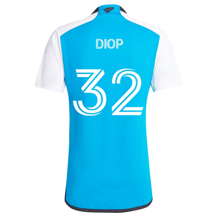 Kids Football Hamady Diop #32 Blue White Home Jersey 2024/25 T-Shirt Australia