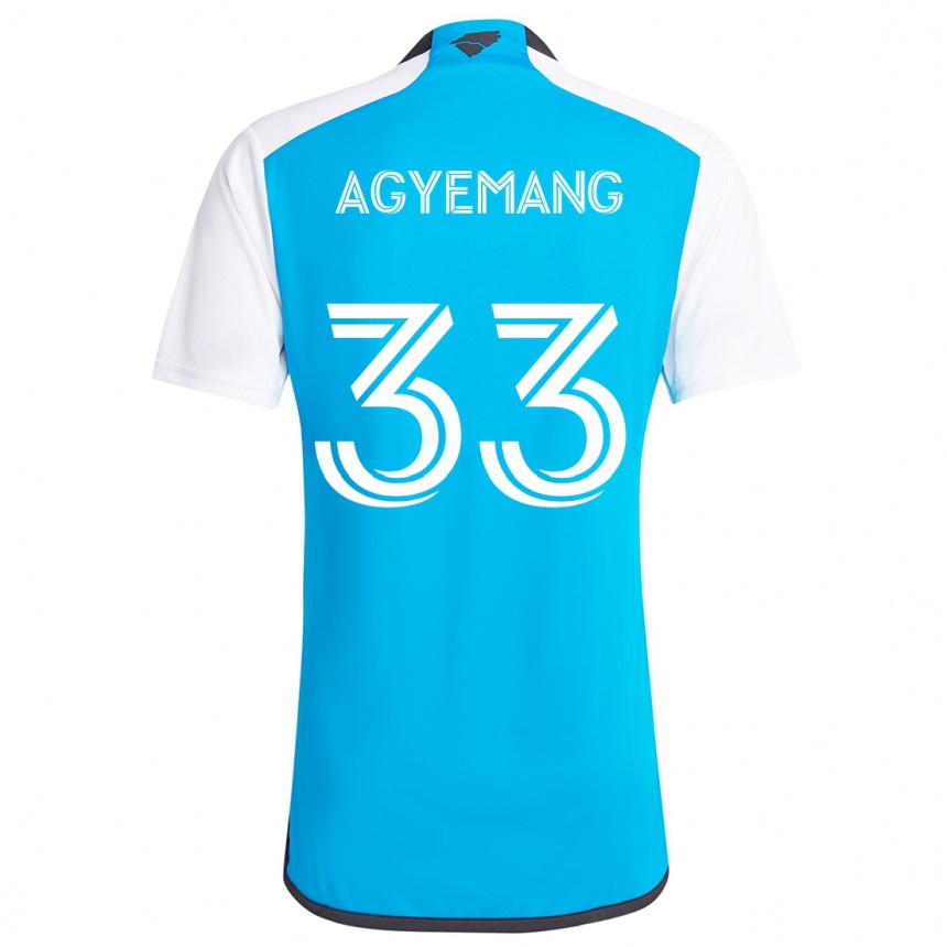 Kids Football Patrick Agyemang #33 Blue White Home Jersey 2024/25 T-Shirt Australia