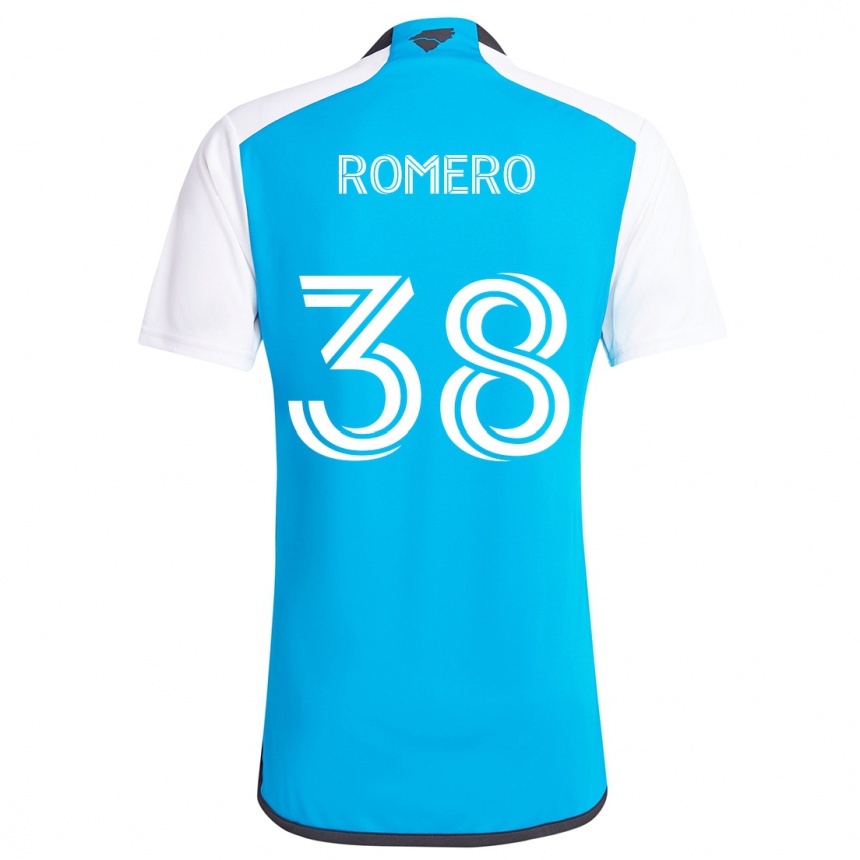 Kids Football Brian Romero #38 Blue White Home Jersey 2024/25 T-Shirt Australia