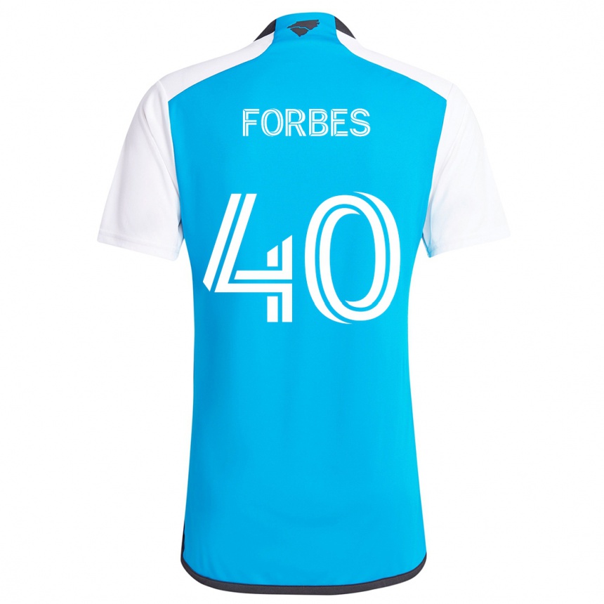 Kids Football Jahlane Forbes #40 Blue White Home Jersey 2024/25 T-Shirt Australia