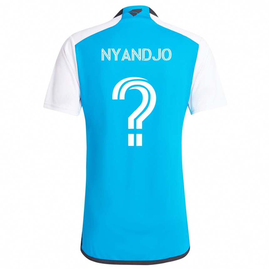 Kids Football James Nyandjo #0 Blue White Home Jersey 2024/25 T-Shirt Australia