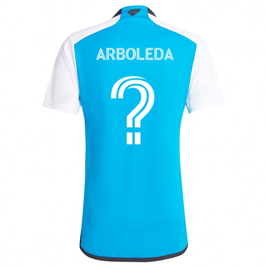 Kids Football Jeyden Arboleda #0 Blue White Home Jersey 2024/25 T-Shirt Australia