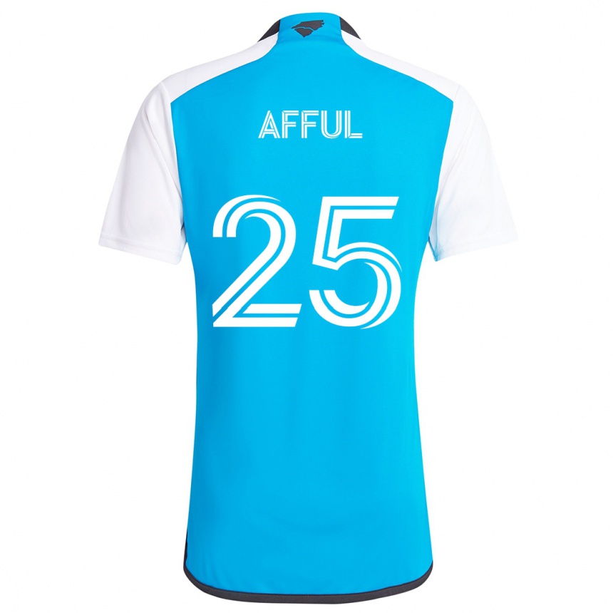 Kids Football Harrison Afful #25 Blue White Home Jersey 2024/25 T-Shirt Australia