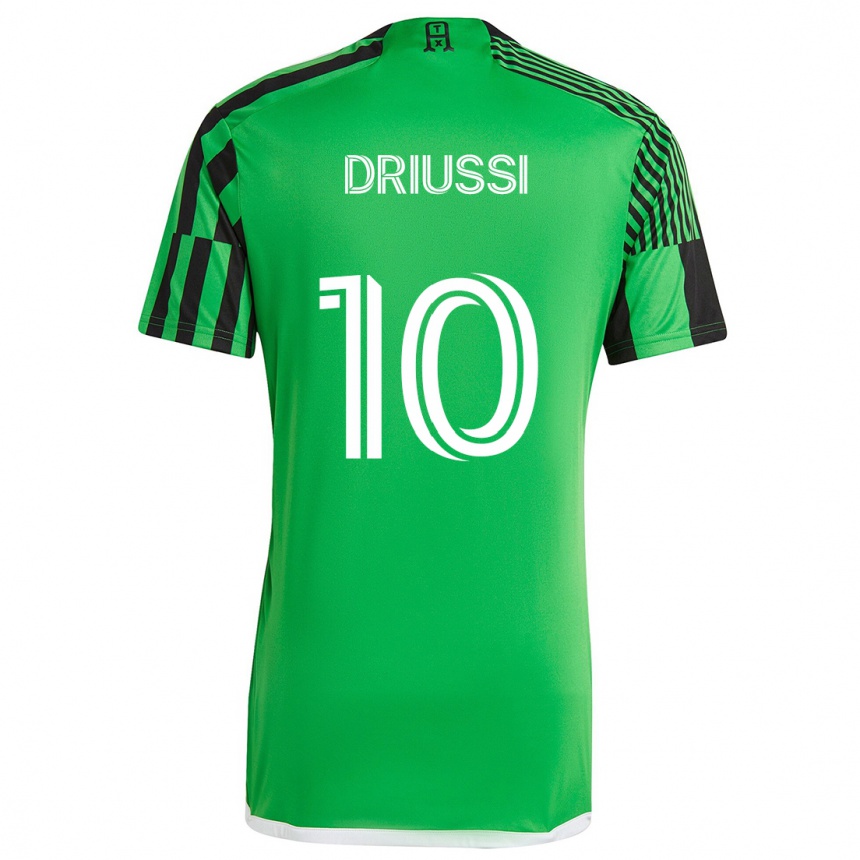 Kids Football Sebastián Driussi #10 Green Black Home Jersey 2024/25 T-Shirt Australia