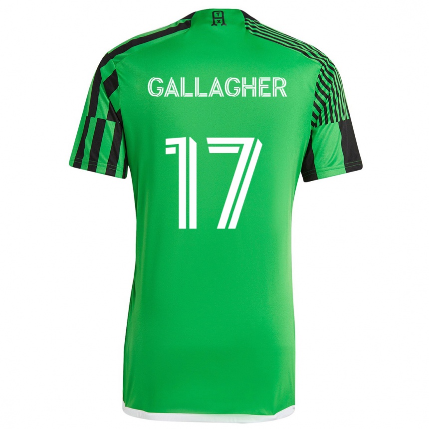 Kids Football Jon Gallagher #17 Green Black Home Jersey 2024/25 T-Shirt Australia