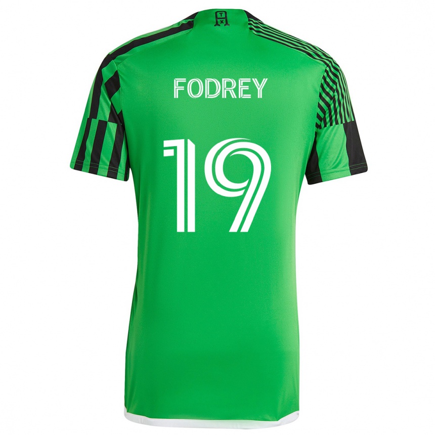 Kids Football Cj Fodrey #19 Green Black Home Jersey 2024/25 T-Shirt Australia